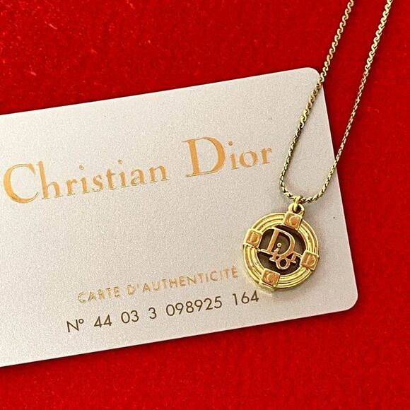 Christian Dior Logo Necklace - Picture 1 of 6